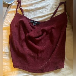 Red Crop Spaghetti Strap